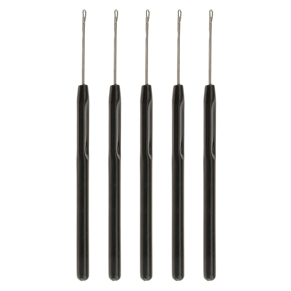 Tnarru 5pcs Crochet Hair Bun Extension Kit Braiding Hairdressing Dreadlocks , Black, as described
