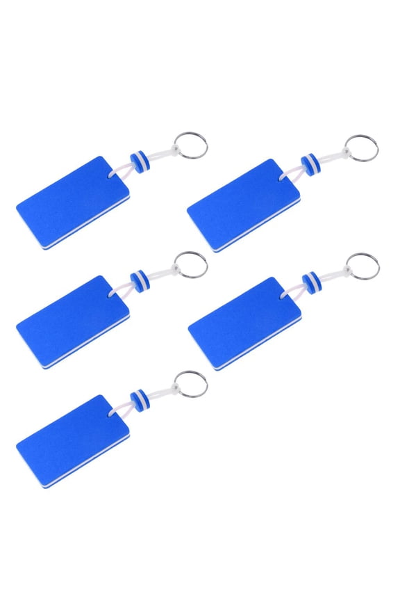 5x Boating EVA Foam Floating Keyring Keychain Key Chain Sailor Father's Gift - Sailing Rectangle Blue