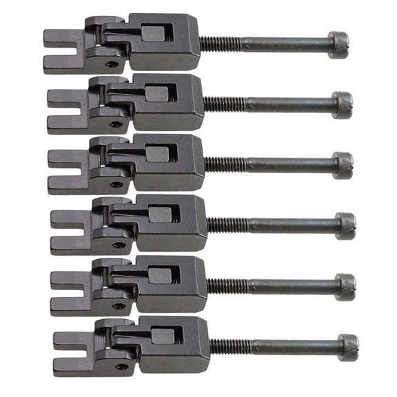 Tnarru 6 Pieces 3 Height Tremolo Bridge Locked String Saddle Double Locking Systyem for Electric Guitar Instrument Parts Replacement - Black