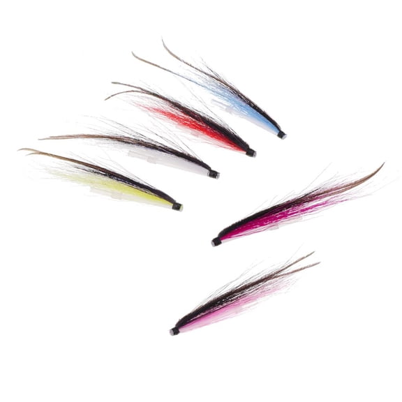 Tnarru 6Pcs TUBE Fly Fishing Saltwater Long Streamer Steelhead Salmon Musky Trout 25mm/ Mixed Color, 50mm
