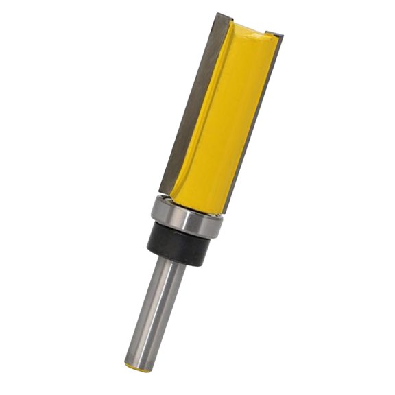 Tnarru 8mm Shank Straight Router Bit Wood Milling Cutter Slotted Trimming 3/4inch Cutter Diameter (Double Flutes) , No.4 Three Quarter Inch 50mm