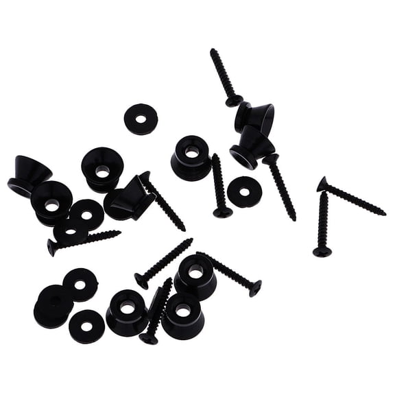 Tnarru Acoustic Guitar Strap Locks Straplocks Strap Buttons For Electric Bass Black