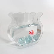 Tnarru Acrylic Betta Fish Tank Vase, Desktop Decor, Ins Style Glacier Stone