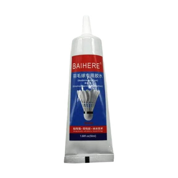 Tnarru Badminton Repair Glue 50ml Quick Drying Shuttlecock Birdie Glue Easy to Use Water Glue for Baseball Football Volleyball Rugby