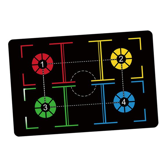 Tnarru Basketball Training Mat, Anti-slip Agility Training Mat, Step Training Mat, Basketball Dribbling Trainer for Children And Adults Red Yellow