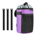 thumbnail image 1 of Tnarru Bicycle Water Bottle Holder,Bike Cup Holder Bicycle Handlebar Drink Bag with Mesh Pocket for Cycling, Outdoor, Mountain Road, Purple, 1 of 10