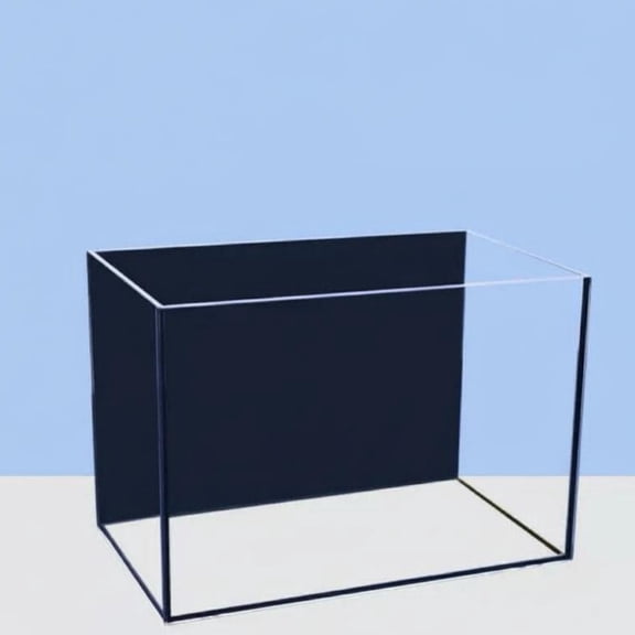 Tnarru Black rear glass fish tank with lid, super clear 4mm glass 25x16x18cm