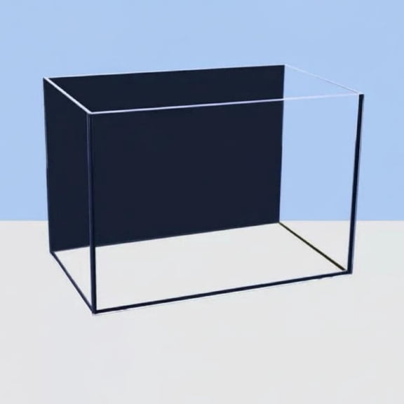 Tnarru Black rear glass fish tank with lid, super clear 4mm glass 30x18x20cm