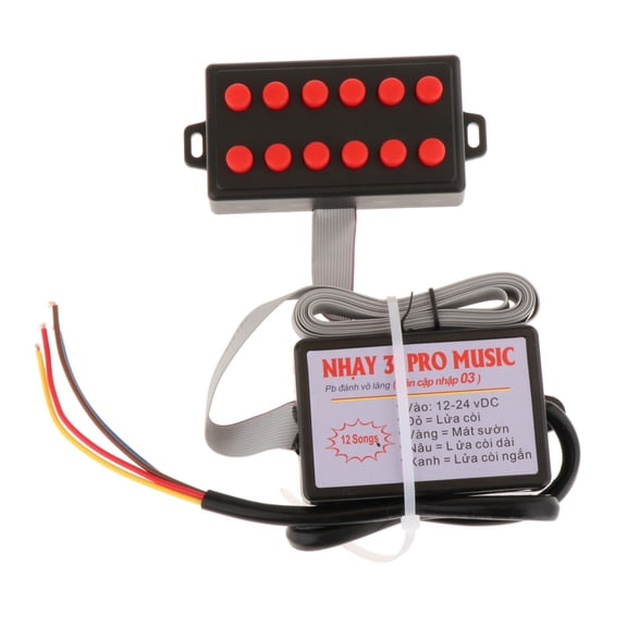 Tnarru Car Controller Sound Control Unit Waterproof Easy to Install Electric Speaker for Truck Car Emergency Vehicles 12 Sound