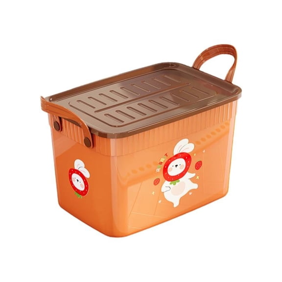 Tnarru Cartoon Storage Box, Stackable Organizer with Lid Large 35.5*26*22cm