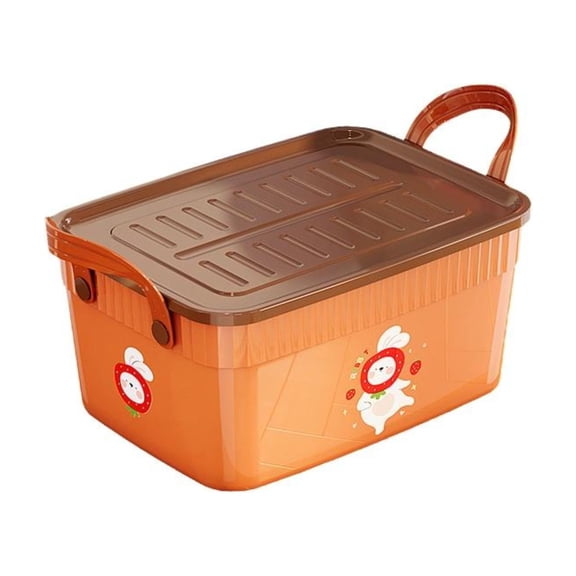 Tnarru Cartoon Storage Box, Stackable Organizer with Lid Small 25*17.5*15cm