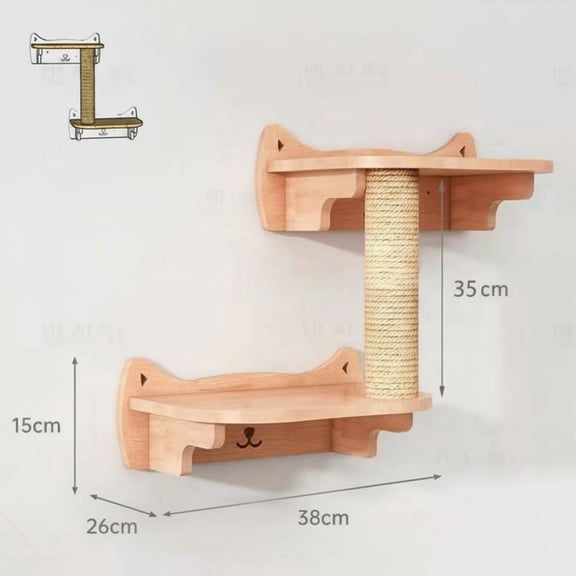 Tnarru Cat Climbing Shelf Set with Suction & Capsule Bed