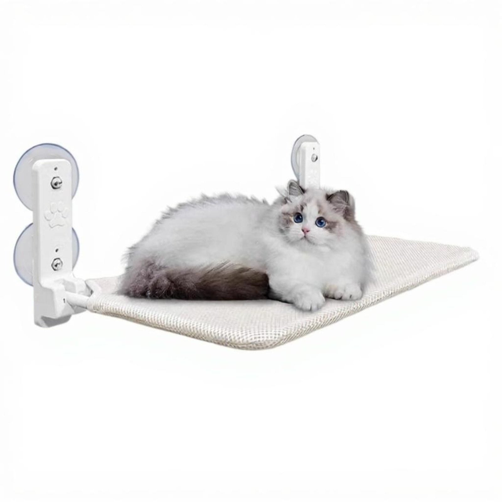 Tnarru Cat Resting Spot, Suction Holder Bed, Foldable Window Perch Beige
