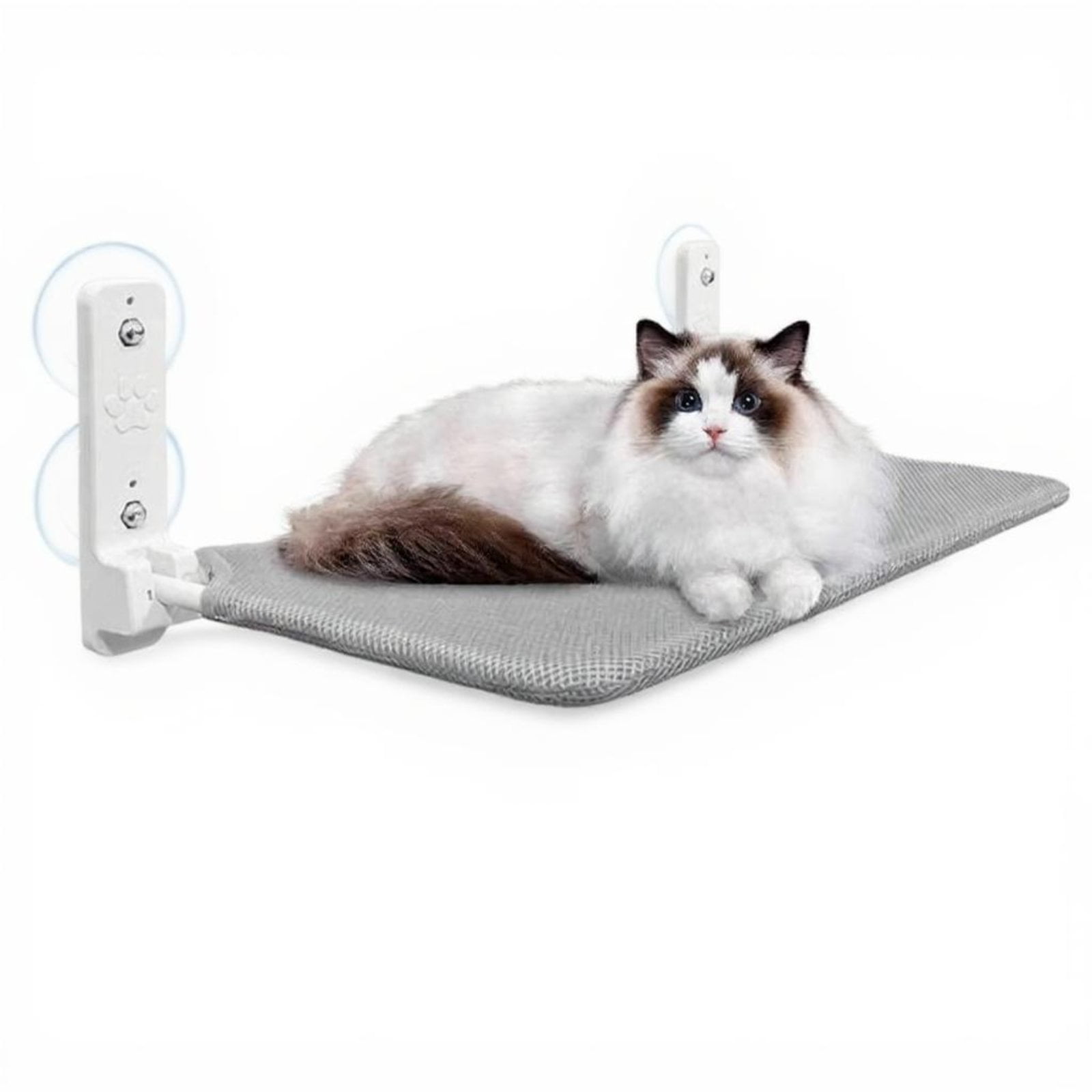 Tnarru Cat Resting Spot, Suction Holder Bed, Foldable Window Perch Light Gray