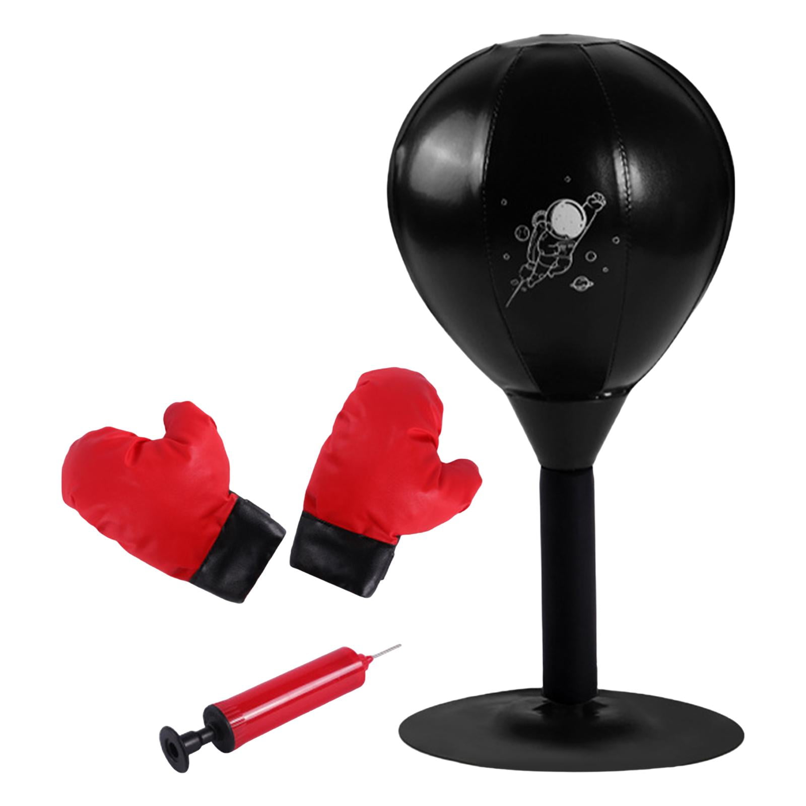 Tnarru Desktop Punching Bag Boxing Speed Ball Muay Thai Mma for Kids Suction to Desk Premium Home Gym Hitting Boxing Ball Boxing Bag Black Red Walmart