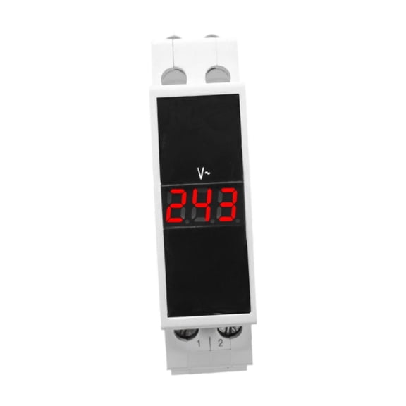 Tnarru Din Rail Digital Display Voltmeter Meter, Mini ed Voltmeter Measurement Device, Easy to Install