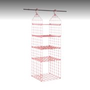 Tnarru Dorm closet organizer maximizes space. 3S 1L Layer Pink