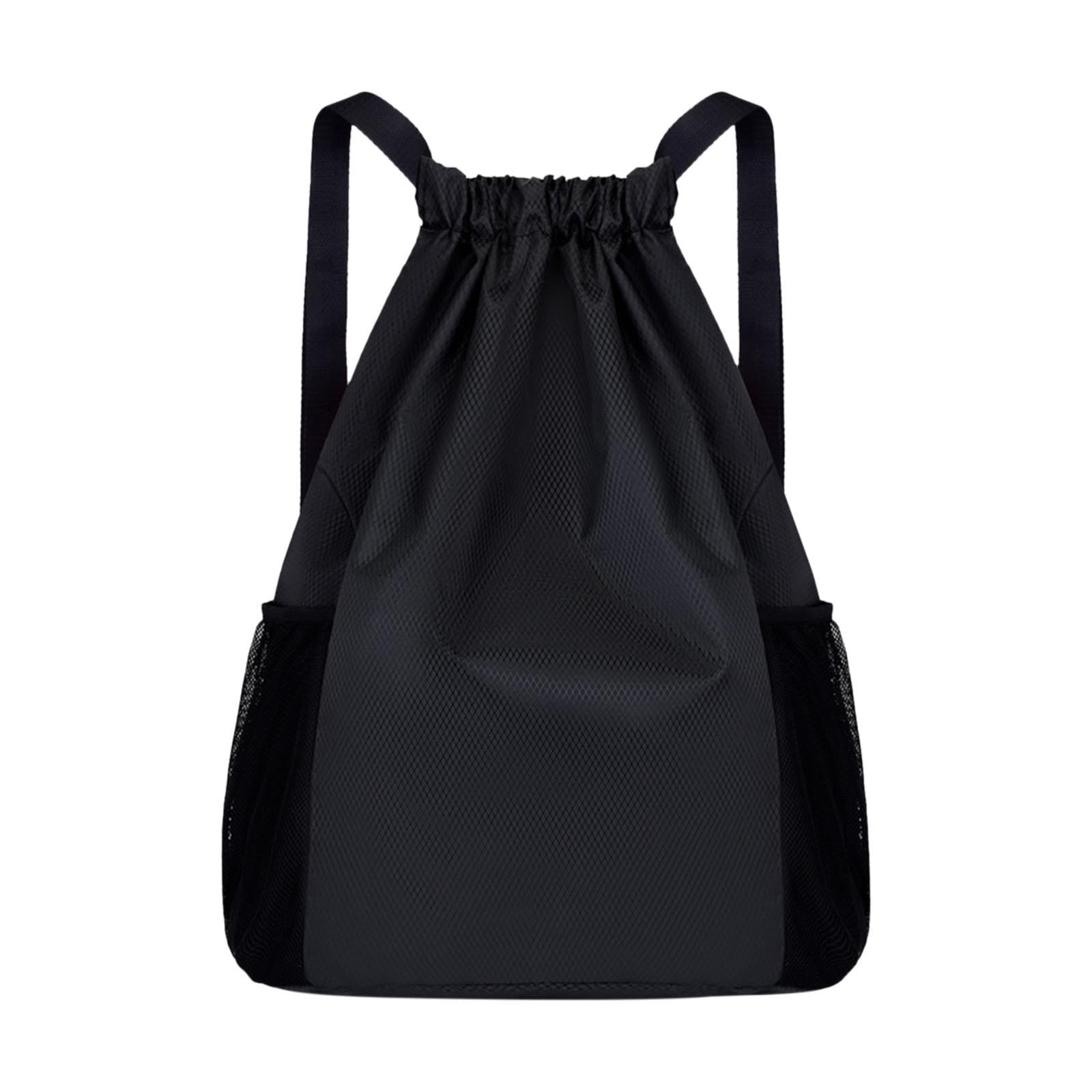 Soft Texture Drawstring Backpack - Quick Access Zipper