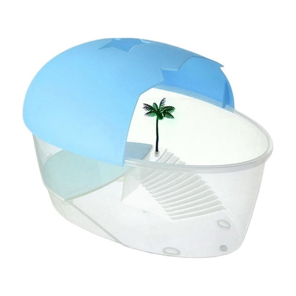 Tnarru Egg-Shaped Double-Layer Turtle Tank with Basking Platform Large