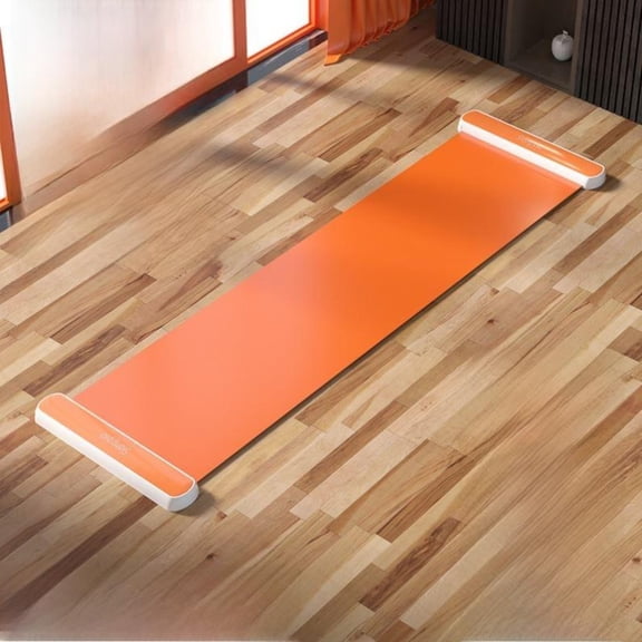 Tnarru Fitness Gliding Mat, Indoor Slide Board, PU, Home Exercise Orange 180*50cm