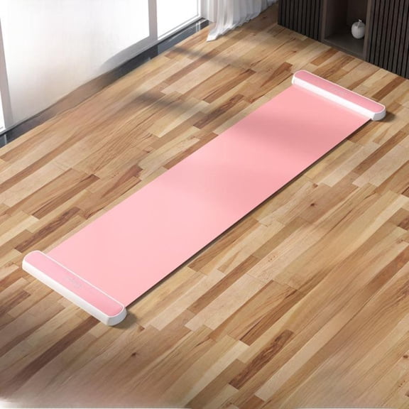 Tnarru Fitness Gliding Mat, Indoor Slide Board, PU, Home Exercise Pink 180*50cm