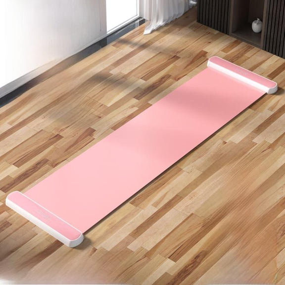 Tnarru Fitness Gliding Mat, Indoor Slide Board, PU, Home Exercise Pink 200*50cm