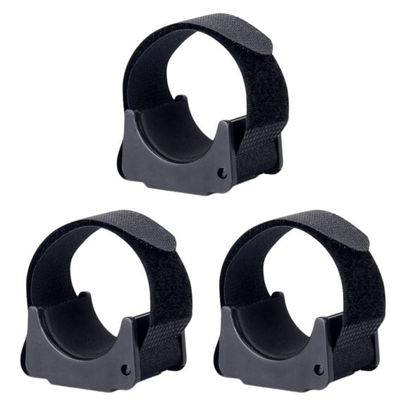 Tnarru Flashlight Mounting Bracket Torch Mounting Bracket Portable Rubber -Black -Professional -Versatile Accessory Flashlight Holder 3 Piece