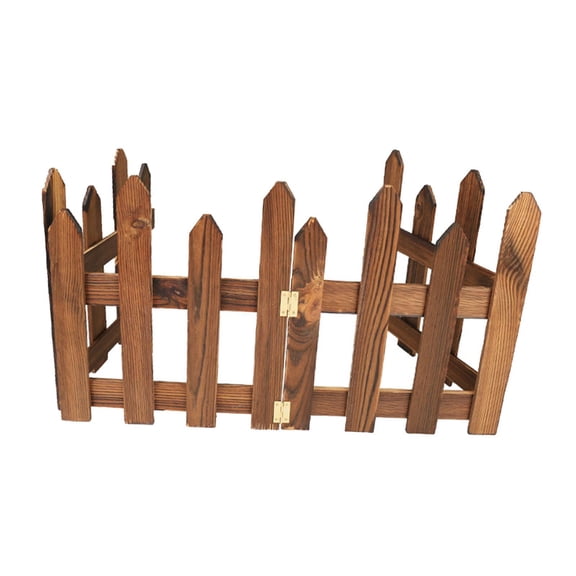 Tnarru Garden Fence, Wooden Beams, Decorative Fence, Border Fence, Garden Palisade Made of Natural Wood Material with Easy Fastening for Flower Terraces, Per M