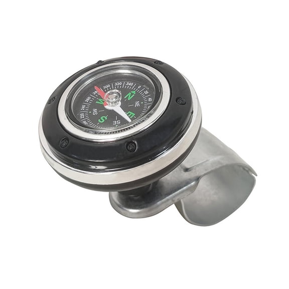 Tnarru Generic Automotive Steering Wheel Assist Ball with Compass for Tractor Truck Black