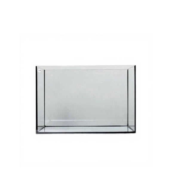 Tnarru Glass Desktop Aquarium, Rectangular Black Silicone, Lid
