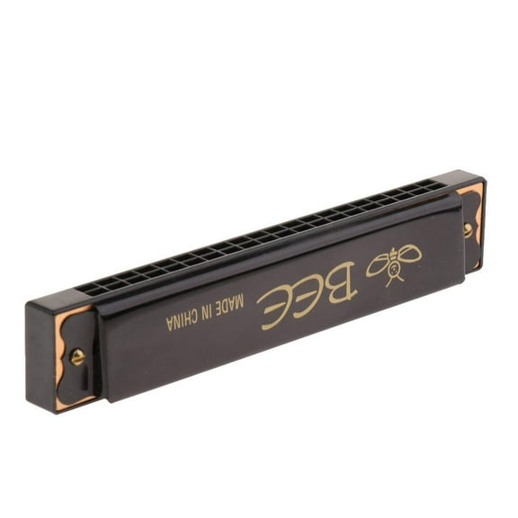 Tnarru Harmonica 20 Hole for Children Toy Beginners Musical Instrument Gift - Black