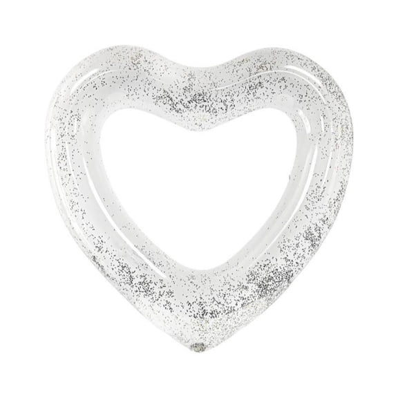 Tnarru Heart-shaped PVC float ring Sequin Transparent