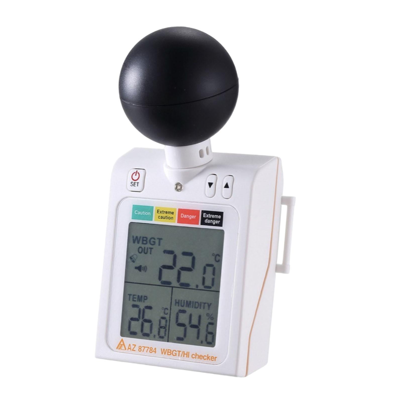 Tnarru Heat Stress WBGT Meter Simple Alarm Function Temperature and Humidity Tester