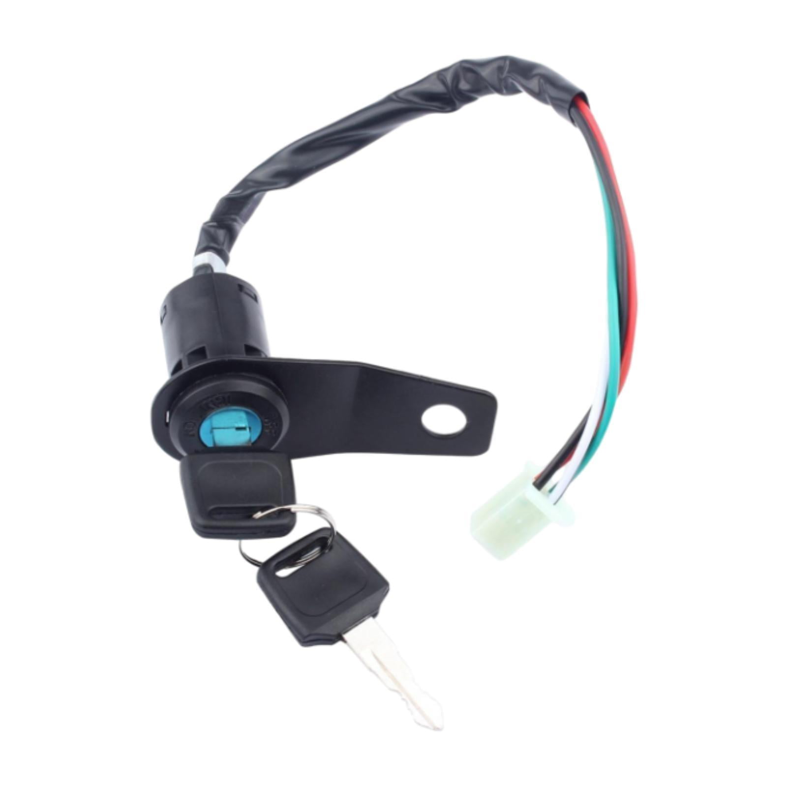 Tnarru Ignition Key Switch Power Switch 4 Wires with Male Starter