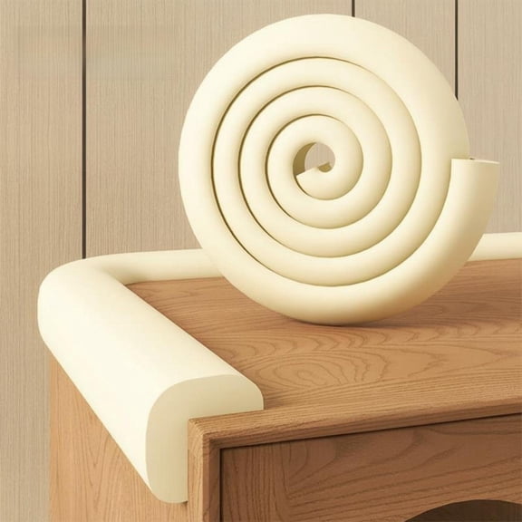 Tnarru Infant Edge Protector, NBR Foam Corner Guard, L-Shaped Strip Off-white
