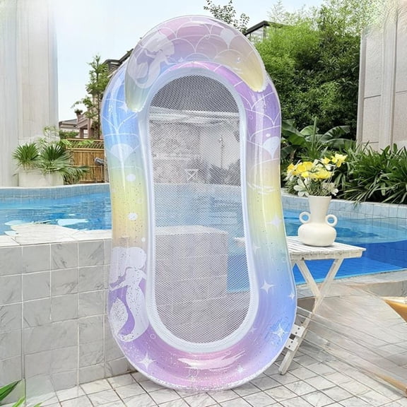 Tnarru Inflatable Pool Float Water Lounger Paddle Raft