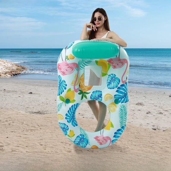 Tnarru Inflatable Swimming Ring, PVC Pool Float, Adult Lounger