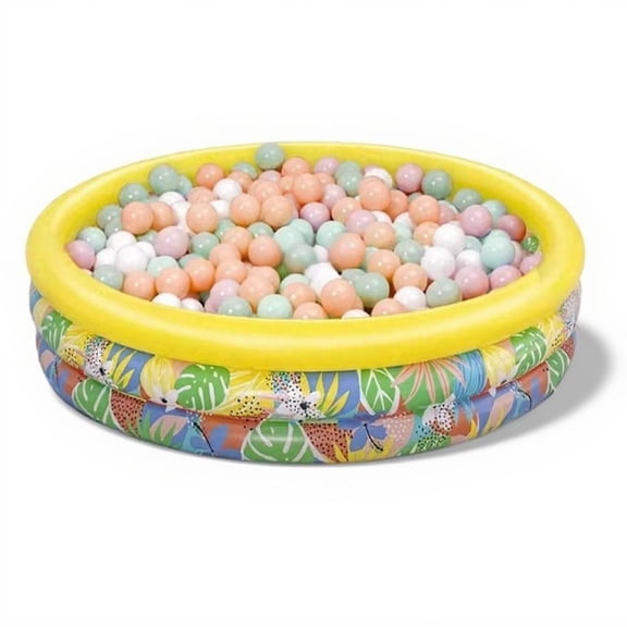 Tnarru Kids Ball Pit, Indoor Foldable PVC Playpen, Baby Toy Pool Tropical