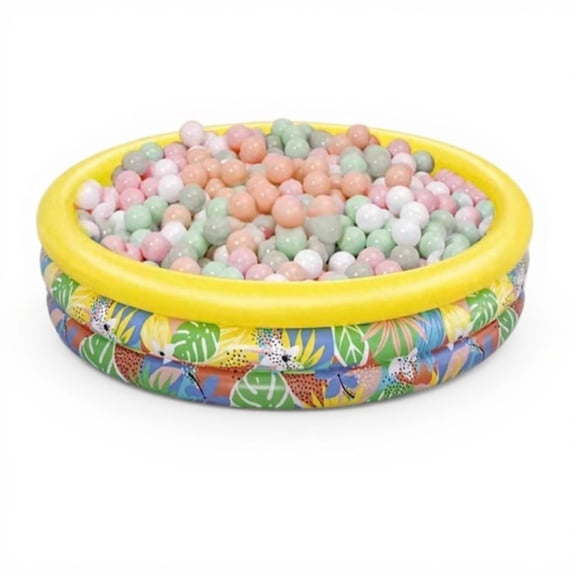 Tnarru Kids Ball Pit, Indoor Foldable PVC Playpen, Baby Toy Pool Tropical