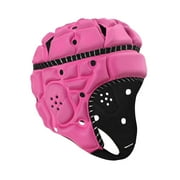 Tnarru Kids Rugby Helmet Adjustable Soft Padding Headgear for Playing Sports Hockey Pink