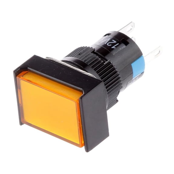 Tnarru LED Light - Push Button Switch for boat LED RV Dash Panel Warning Indicator Light often work with Yellow