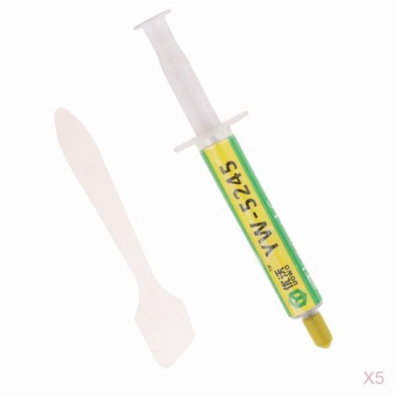 Tnarru Lot 5Pcs High Performance Thermal Compound Grease CPU Silicone Heatsink 3g