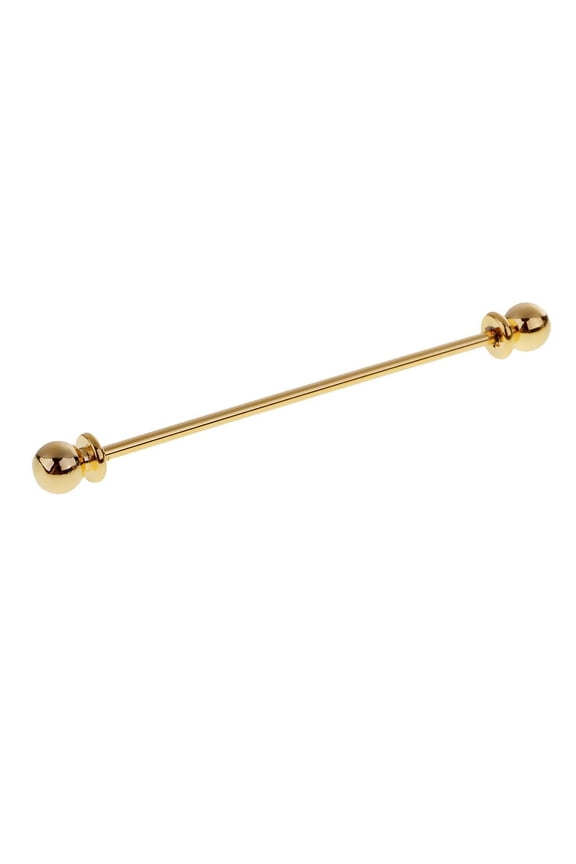 Men' Head Tie Clip Bar Clasp Cravat Pin Skinny Pin Brooch - Gold
