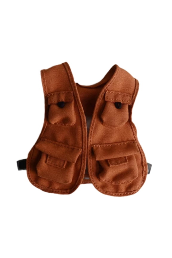 Miniature Figure Vest Doll Outfit Fashion Costume Figure Accessory Cloth Durability Easy to Wear Designed for BJD Collection Suitable for Display Phot Orange