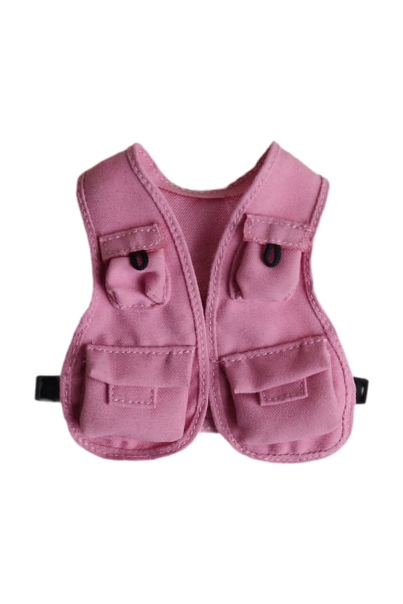 Miniature Figure Vest Doll Outfit Fashion Costume Figure Accessory Cloth Durability Easy to Wear Designed for BJD Collection Suitable for Display Phot Pink