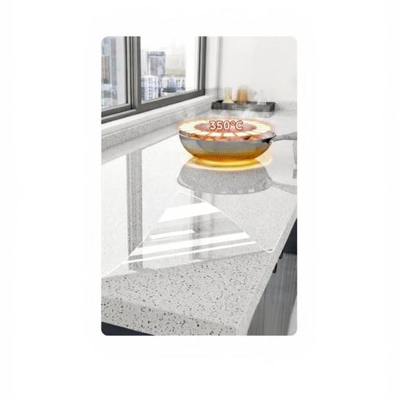 Tnarru PVC countertop protector, heatproof Transparent70x300cm