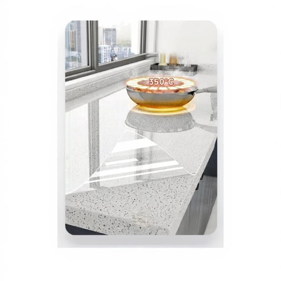 Tnarru PVC countertop protector, heatproof Transparent80x300cm