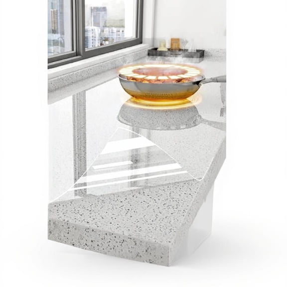 Tnarru PVC countertop protector, heatproof Transparent90x300cm