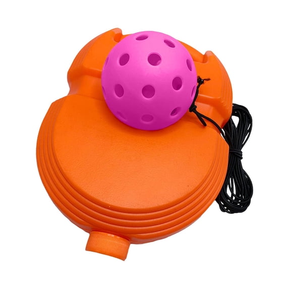 Tnarru Pickleball Trainer Pickleball Rebounder Exerciser Self Sparring Device Improve Speed Pickleball Training Base Pink Ball