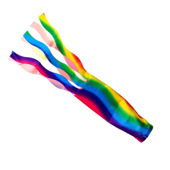 Tnarru Polyester Fabric Windsock Includes Hanging Ropes Patriotic Wind Sock , Multicolor, 14cm Rainbow